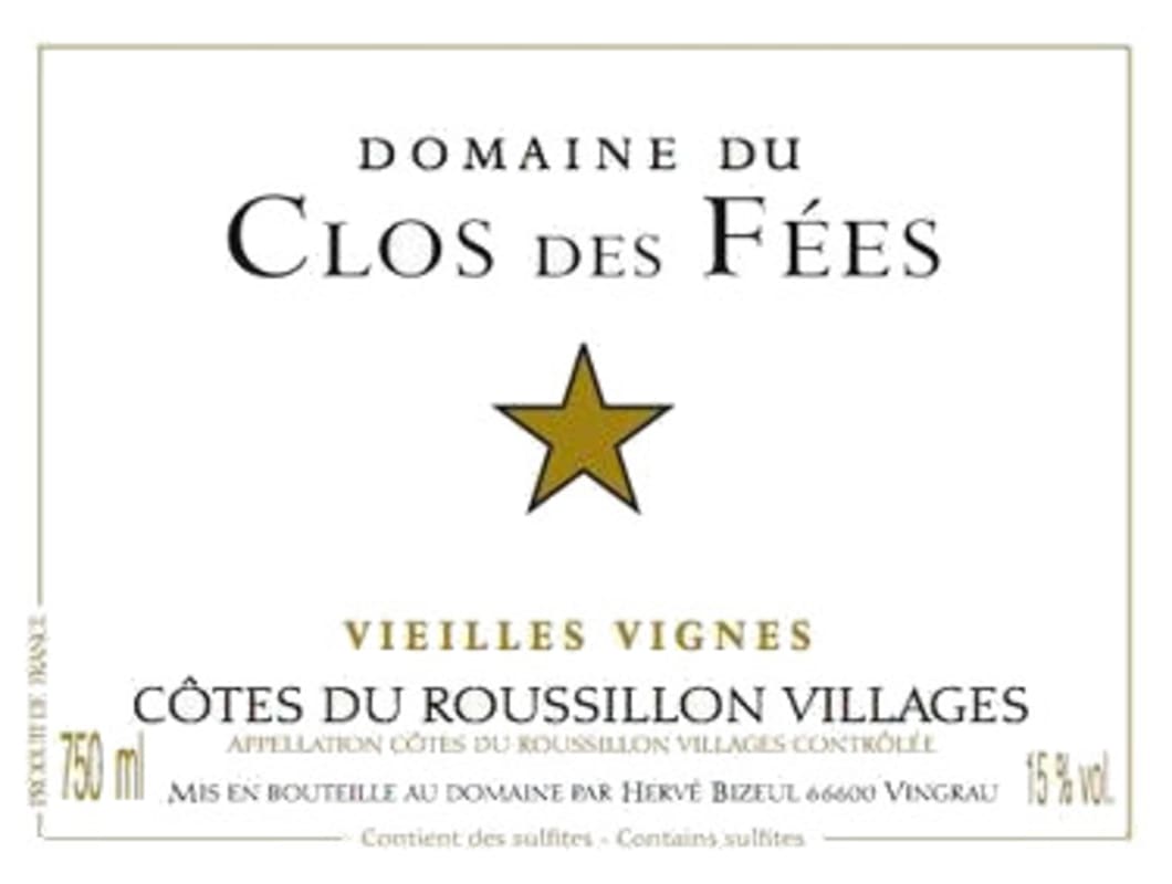 Le Close des Fees Cotes du Roussillon Villages Vieilles Vignes 2011 Front Label