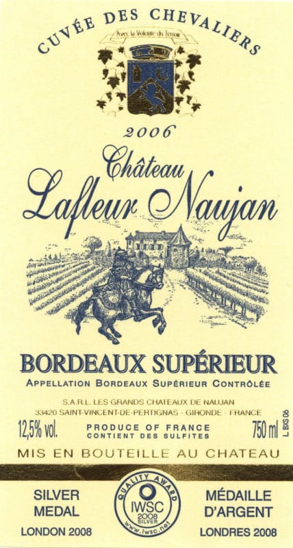 Famille Fabre Bordeaux Superieur 2006 Front Label