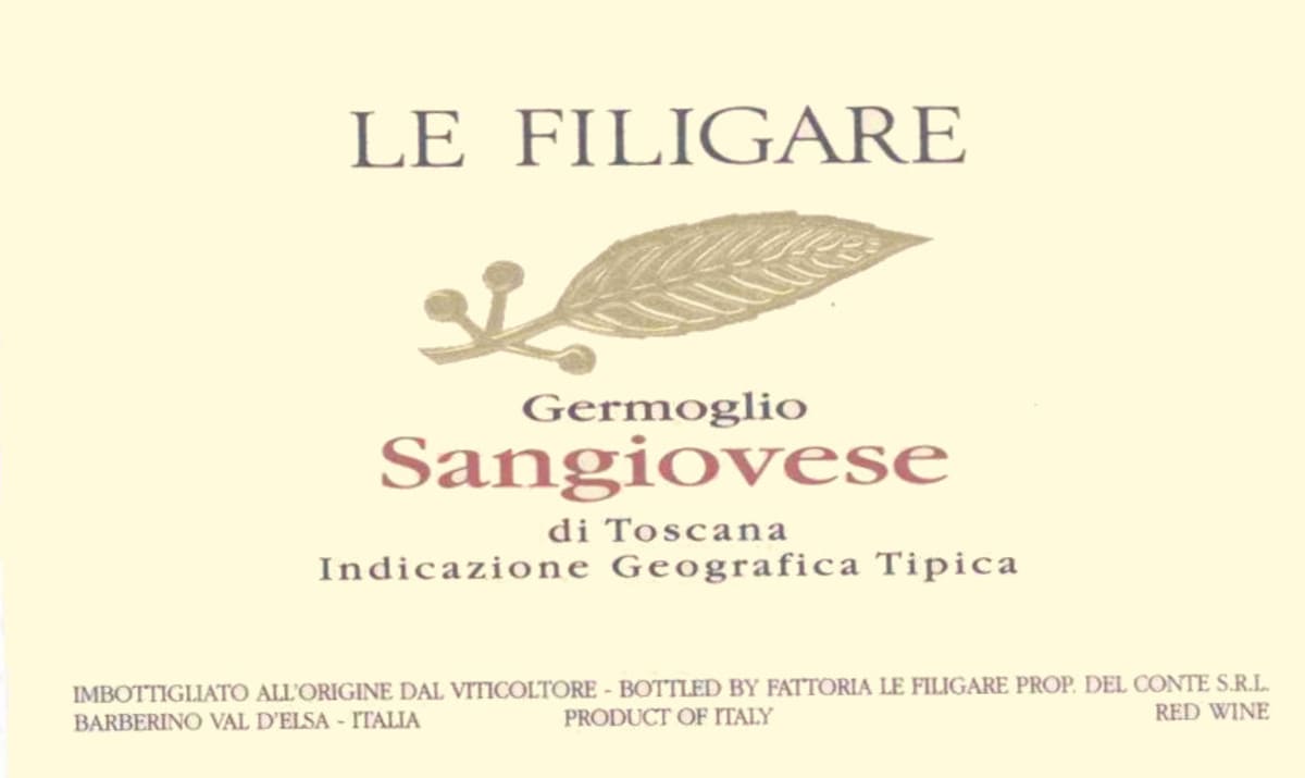 Le Filigare Toscana Germoglio Sangiovese 2014 Front Label