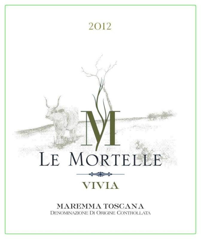 Le Mortelle Maremma Toscana Vivia Bianco 2012 Front Label