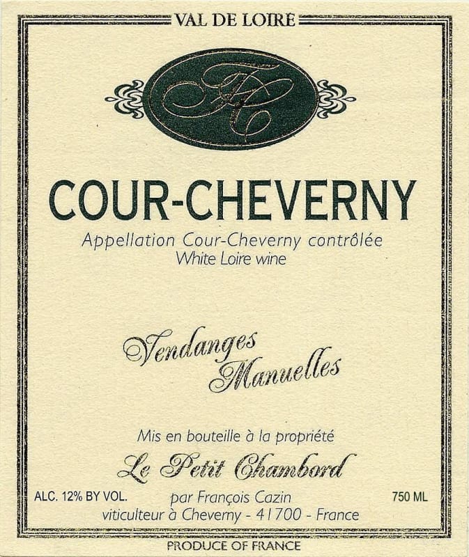 Le Petit Chambord Cour-Cheverny 2013 Front Label