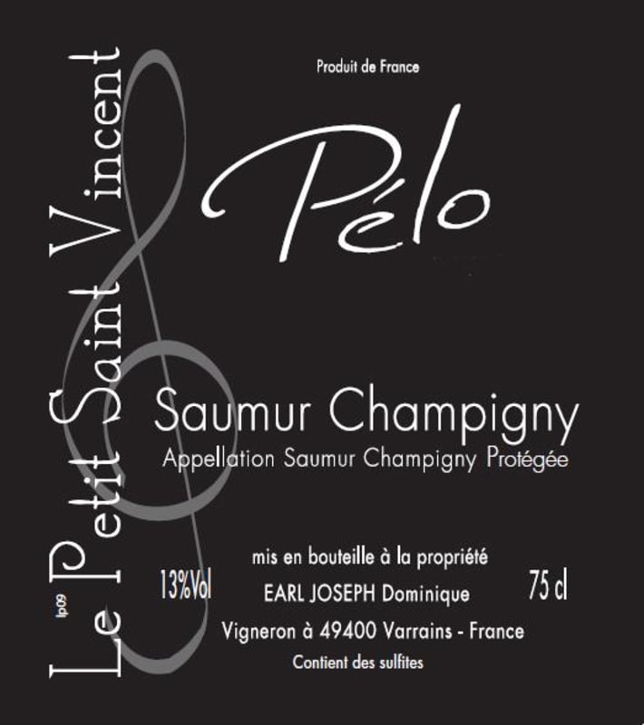 Le Petit Saint Vincent Saumur Champigny Pelo 2014 Front Label
