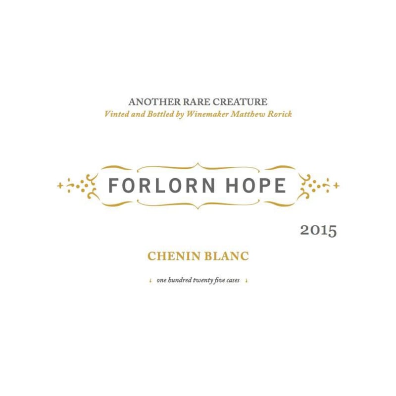 Forlorn Hope Estate Chenin Blanc 2015 Front Label