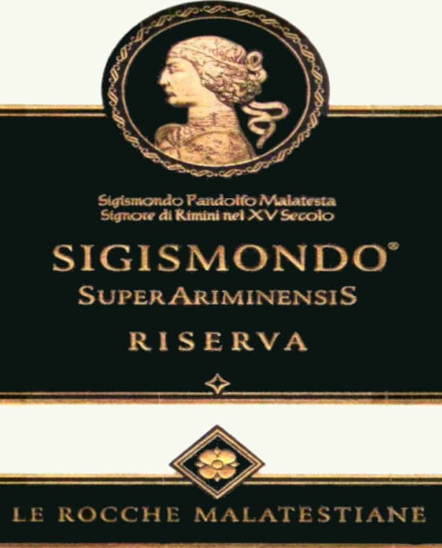 Le Rocche Malatestiane Sigismondo Super Ariminensis Riserva 2015 Front Label