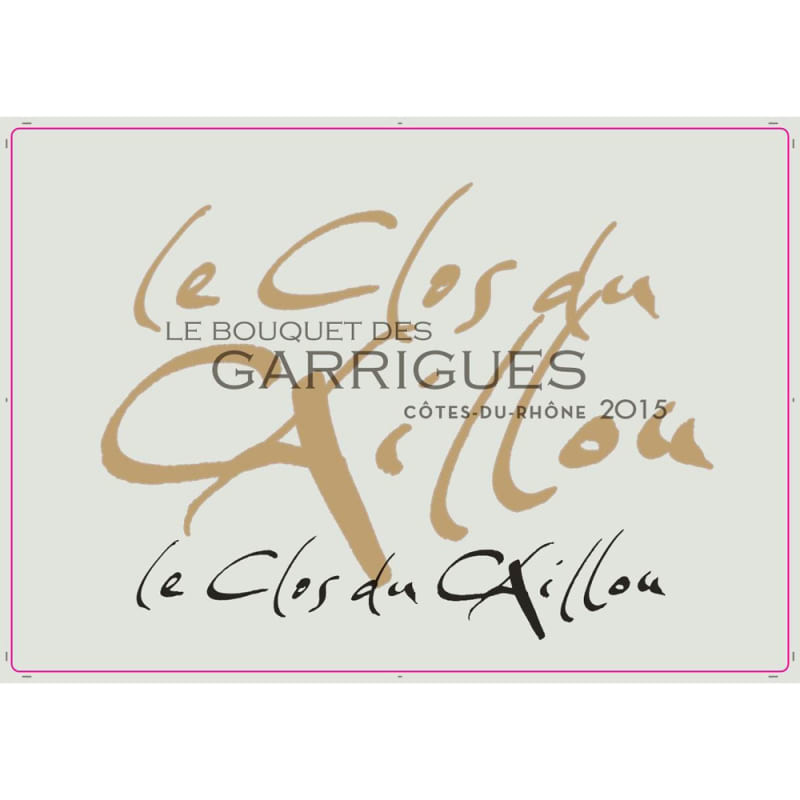 Clos du Caillou Cotes du Rhone Bouquet des Garrigues Blanc 2015 Front Label