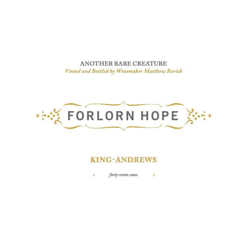 Forlorn Hope King Andrews White Wine 2015 Front Label