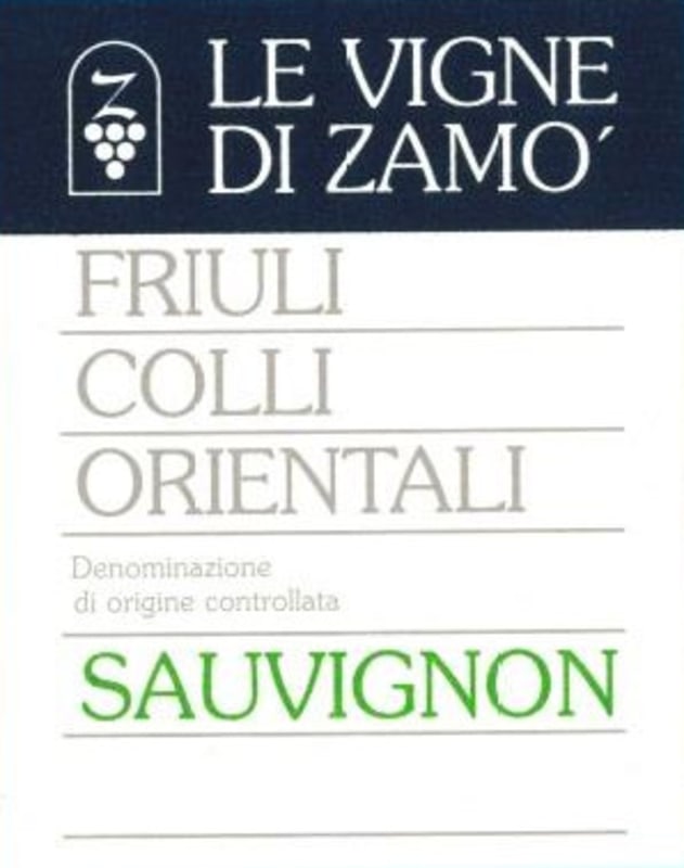Le Vigne di Zamo Colli Orientali del Friuli Sauvignon 2015 Front Label