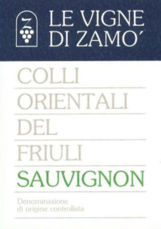 Le Vigne di Zamo Colli Orientali del Friuli Sauvignon 2012 Front Label