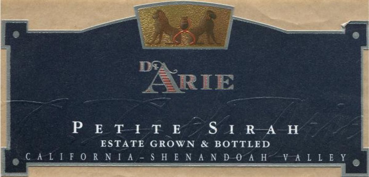 C. G. Di Arie Vineyard & Winery Petite Sirah 2010 Front Label