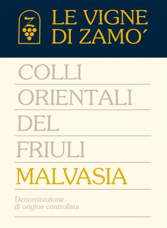 Le Vigne di Zamo Colli Orientali del Friuli Malvasia 2008 Front Label