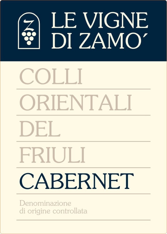 Le Vigne di Zamo Colli Orientali del Friuli Cabernet 2008 Front Label