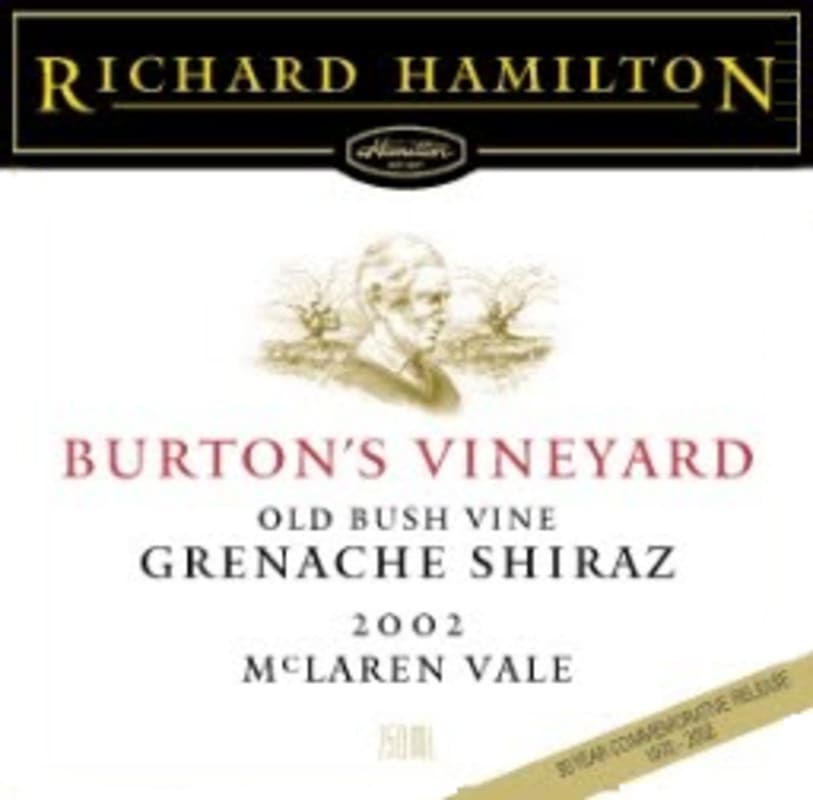 Leconfield Wines Old Bush Vines Grenache Shiraz 2002 Front Label