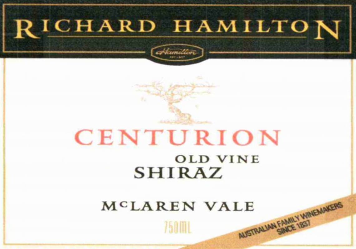 Leconfield Wines Richard Hamilton Centurion Old Vine Shiraz 2009 Front Label