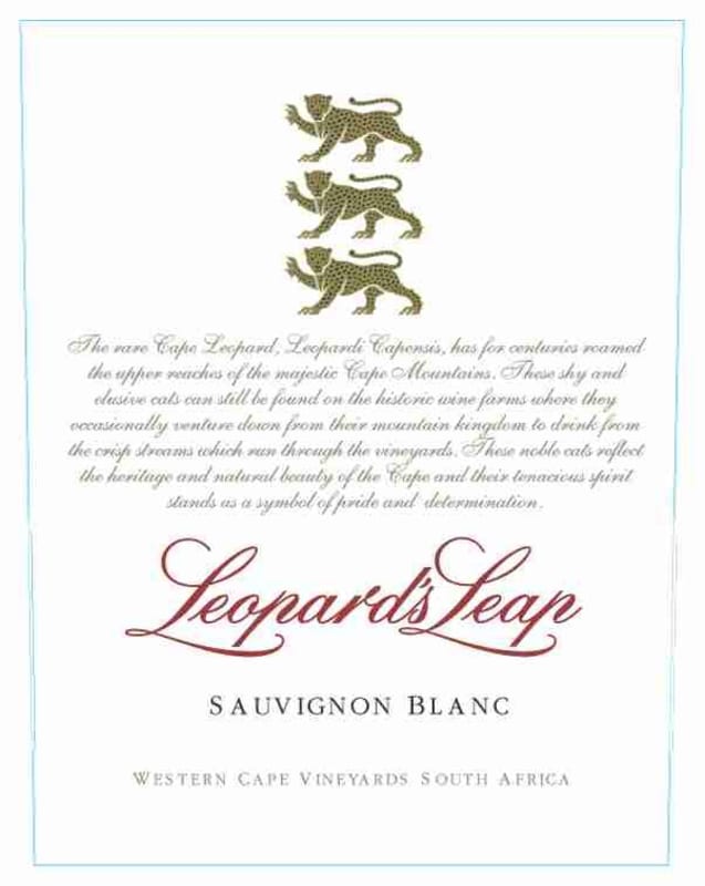 Leopard's Leap Wines Sauvignon Blanc 2012 Front Label