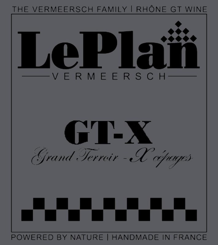 Leplan-Vermeersch Cotes du Rhone Villages GT-X 2014 Front Label