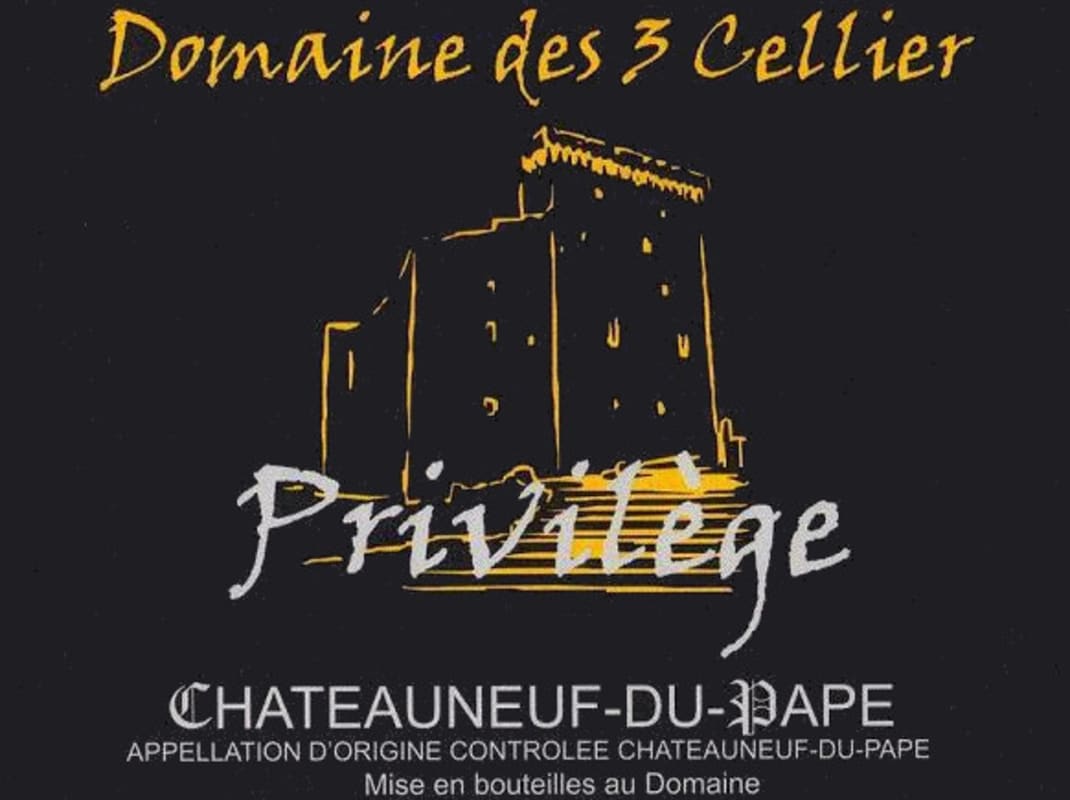 Les 3 Cellier Chateauneuf-du-Pape Privilege 2009 Front Label