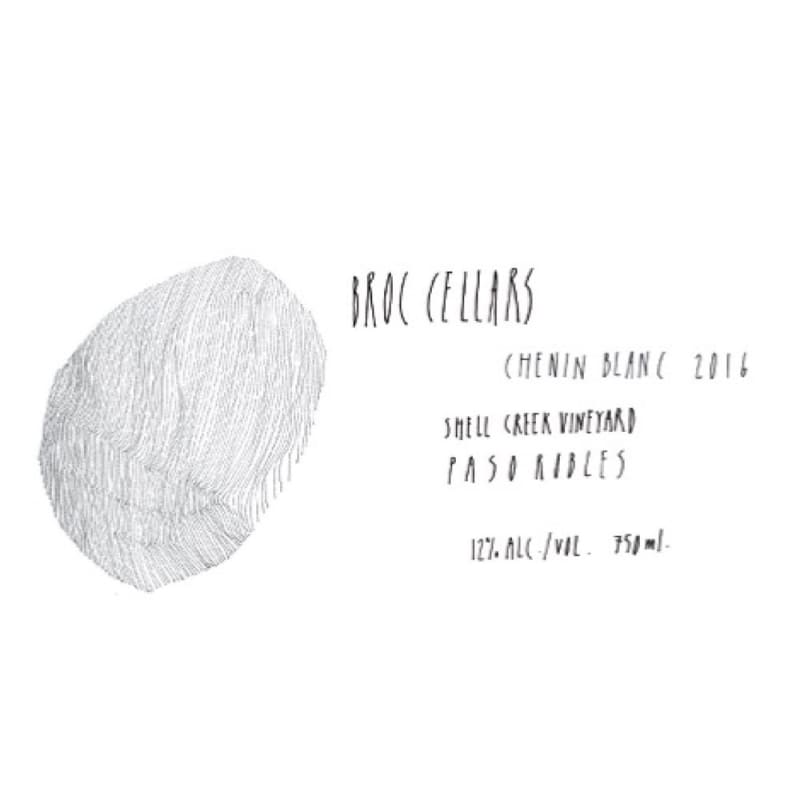 Broc Cellars Shell Creek Vineyard Chenin Blanc 2016 Front Label