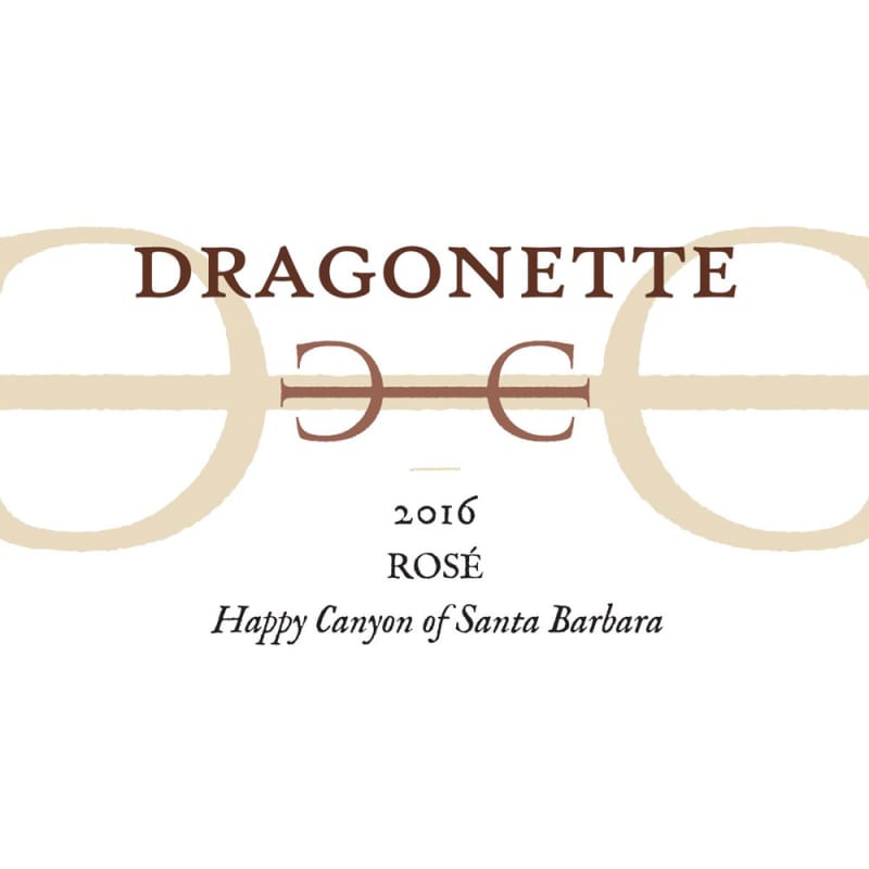 Dragonette Cellars Happy Canyon Rose 2016 Front Label