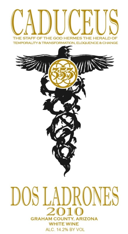 Caduceus Dos Ladrones 2010 Front Label