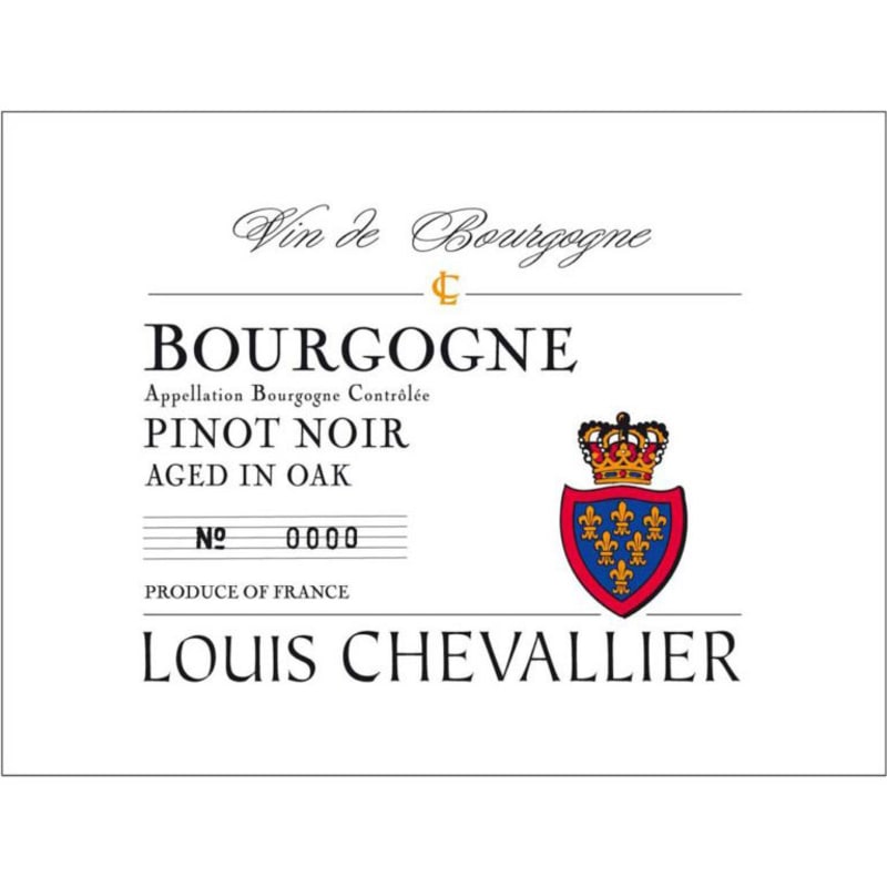 Louis Chevallier Bourgogne Pinot Noir 2014 Front Label