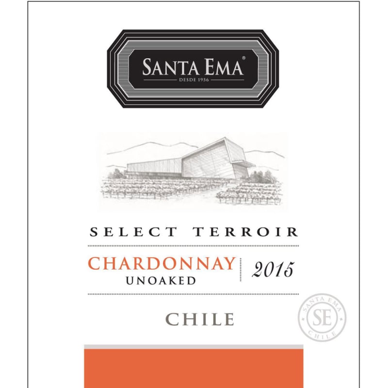 Santa Ema Select Terroir Chardonnay 2015 Front Label