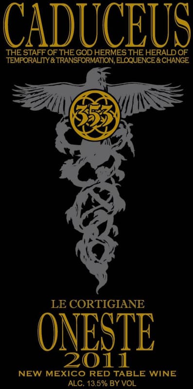 Caduceus Le Cortegiane Oneste 2011 Front Label