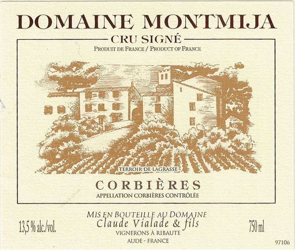 Les Domaines Auriol Corbieres Domaine Montmija Cru Signe 2011 Front Label