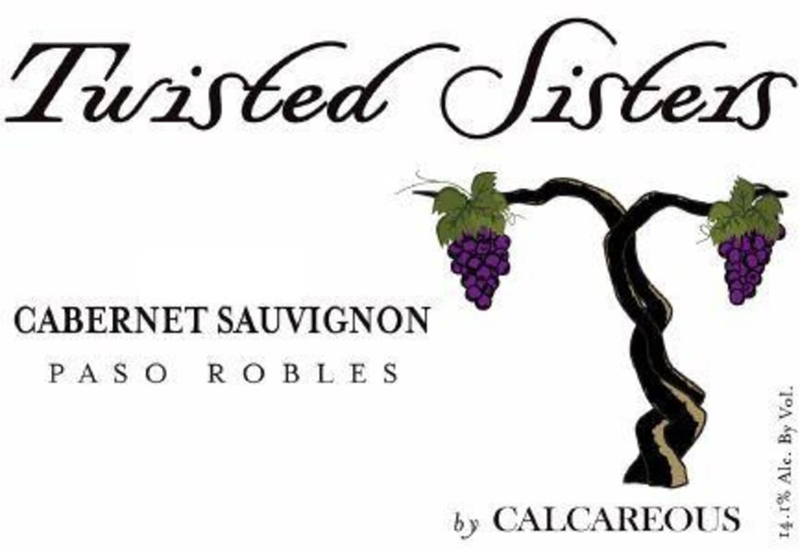 Calcareous Vineyard Twisted Sisters Cabernet Sauvignon 2012 Front Label