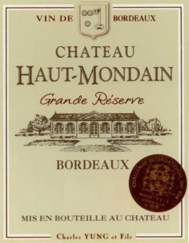 Les Hauts de Palette Chateau Haut-Mondain Grande Reserve 2012 Front Label