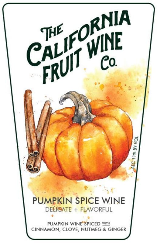 California Fruit Wine Pumpkin Spice Wine Front Label