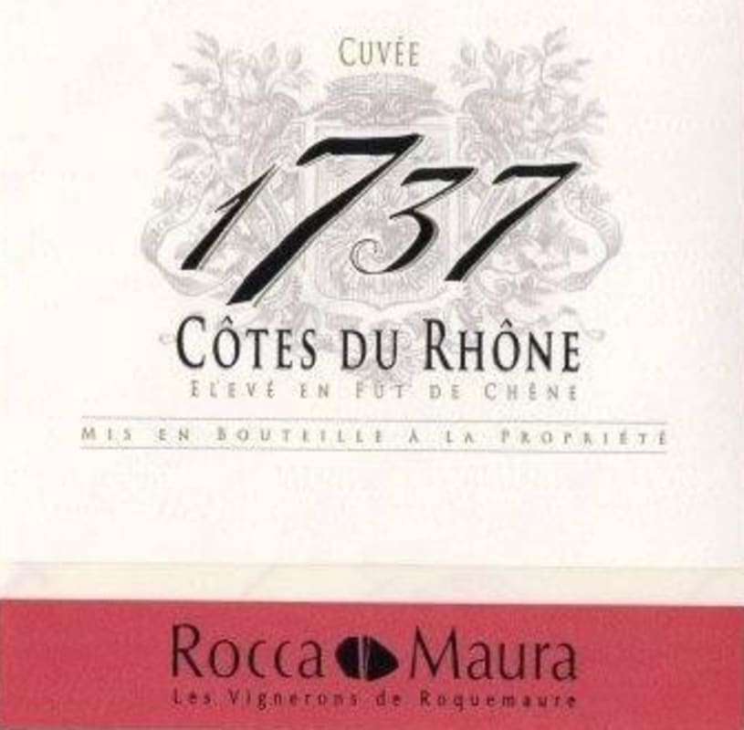 Les Vignerons de Roquemaure Cotes du Rhone Cuvee1737 2014 Front Label