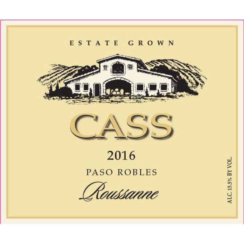 Cass Winery Roussanne 2016 Front Label