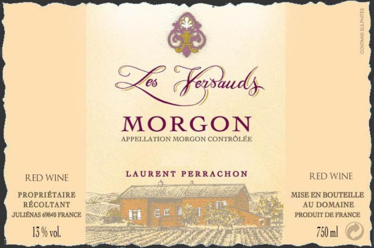 Les Vins Perrachon Morgon Les Versauds 2007 Front Label