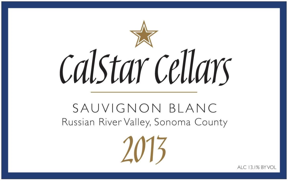 Calstar Cellars Sauvignon Blanc 2013 Front Label