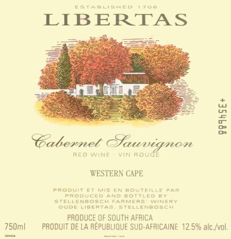 Libertas Cabernet Sauvignon 2006 Front Label