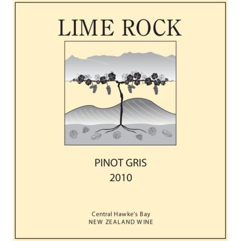 Lime Rock Wines Pinot Gris Hawke's 2010 Front Label