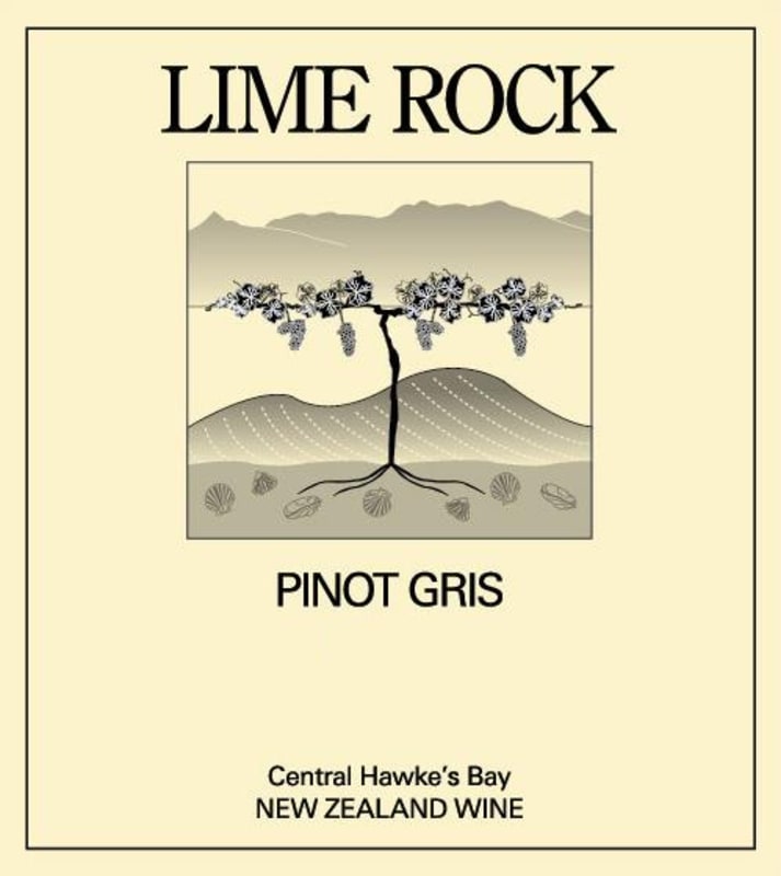 Lime Rock Wines Central Hawke's Bay Pinot Gris 2014 Front Label