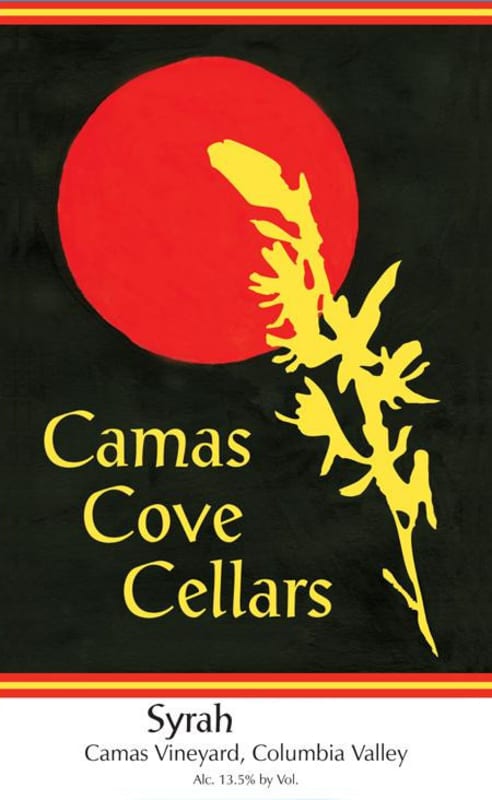 Camas Cove Cellars Syrah Camas Vineyard 2014 Front Label