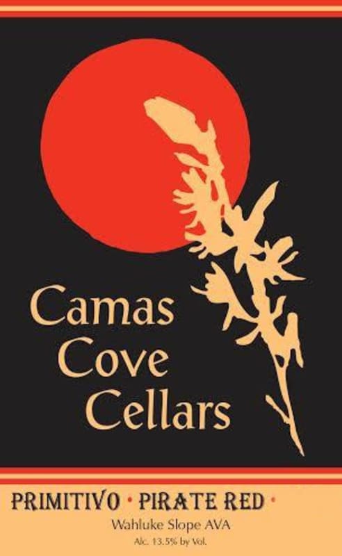 Camas Cove Cellars Primitivo Pirate Red 2014 Front Label
