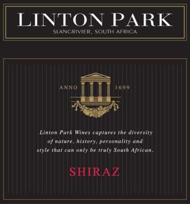 Linton Park Wines Paarl Shiraz 2014 Front Label