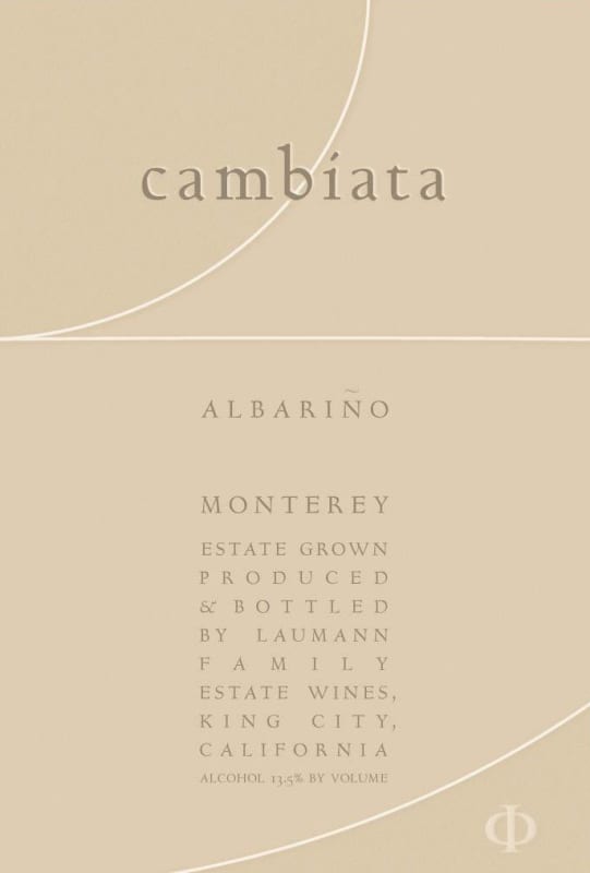 Cambiata Winery Albarino 2012 Front Label