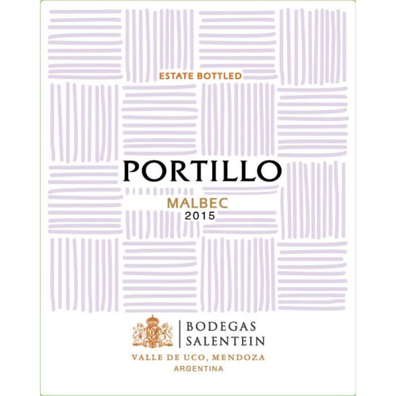 Portillo Malbec 2015 Front Label