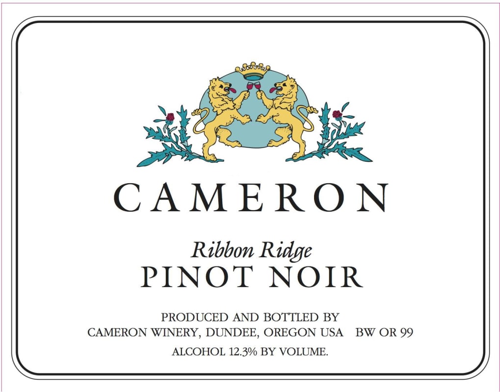 Cameron Winery Pinot Noir 2015 Front Label