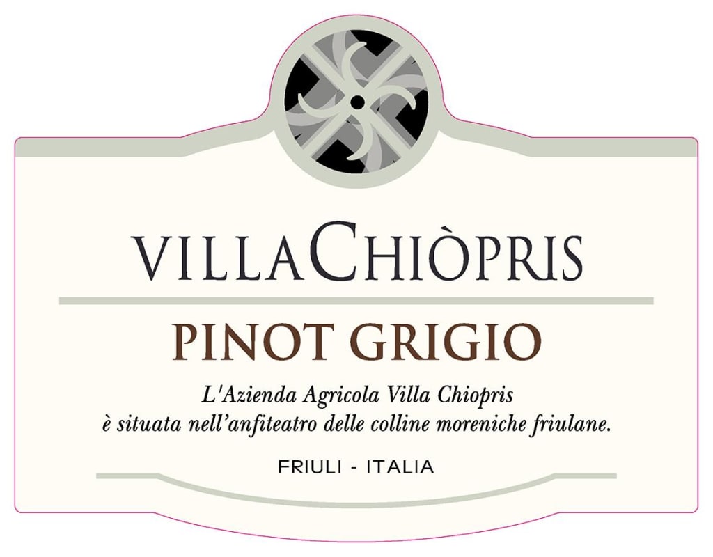 Villa Chiopris Pinot Grigio 2015 Front Label