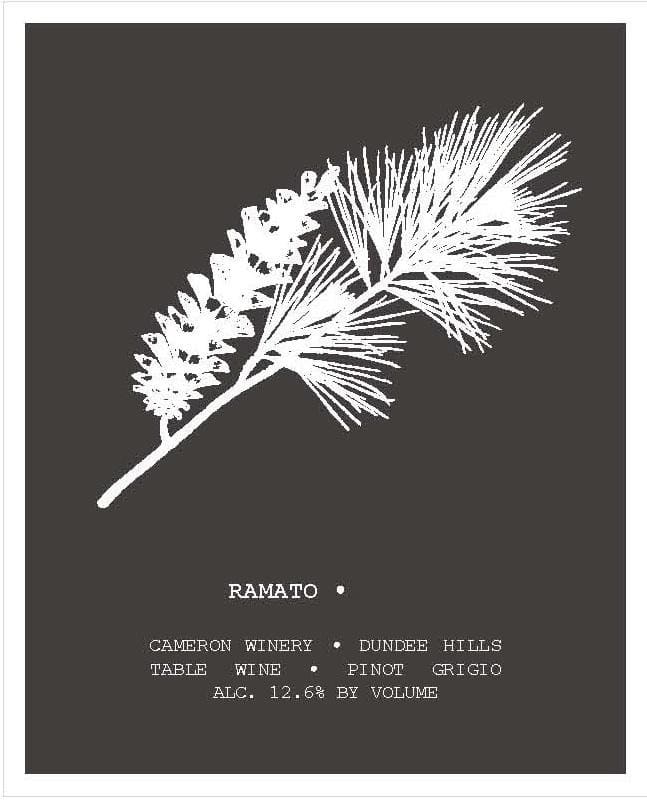 Cameron Winery Pinot Gris Ramato 2015 Front Label