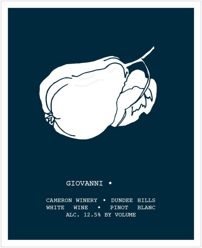 Cameron Winery Giovanni Pinot Blanc 2015 Front Label