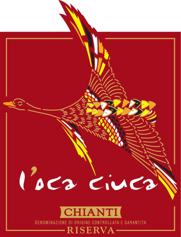 L'Oca Ciuca Chianti Drunken Goose Riserva 2012 Front Label