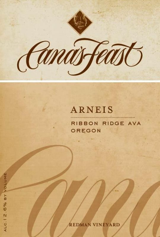 Cana's Feast Winery Arneis 2015 Front Label