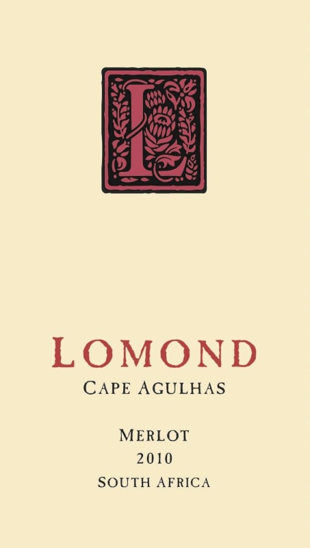 Lomond Merlot 2010 Front Label