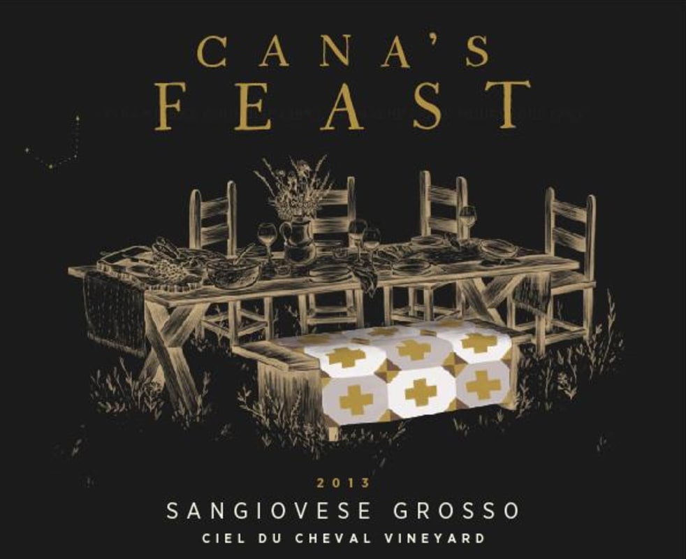 Cana's Feast Winery Sangiovese Grosso 2013 Front Label